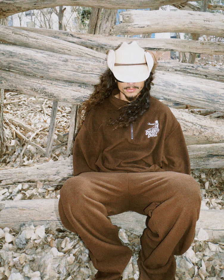 brown fleece pants