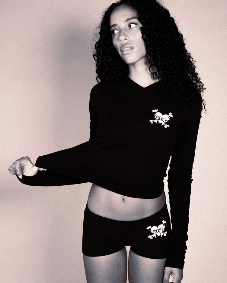 miss long legs cropped hoodie
