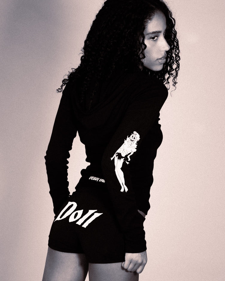 miss long legs cropped hoodie