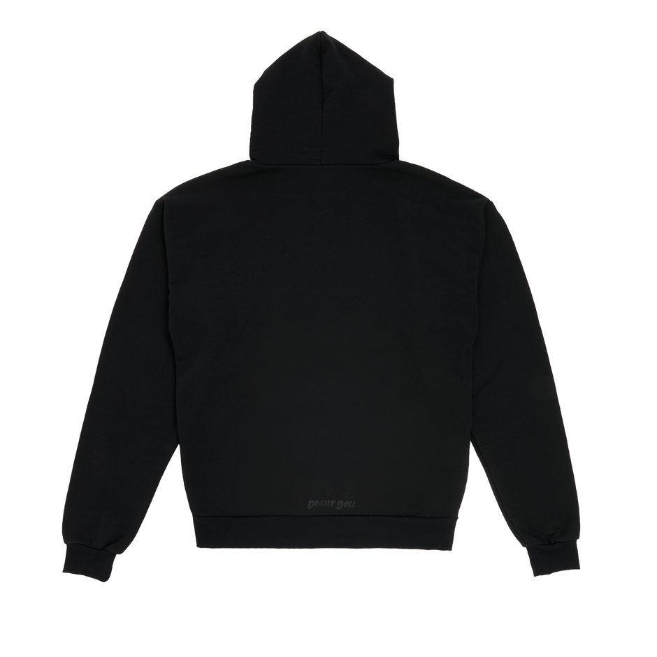 black on black zip-up