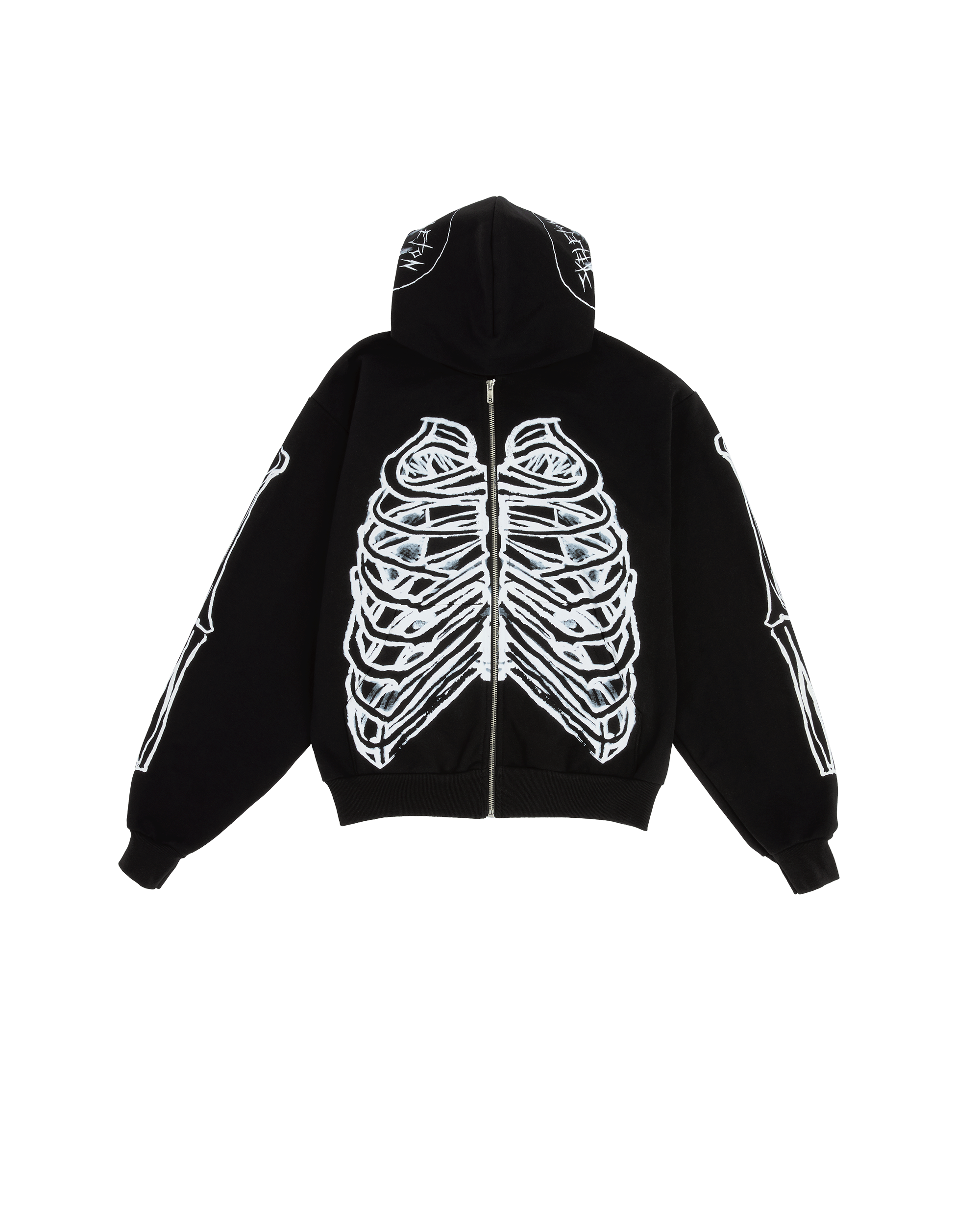skele bones zip up