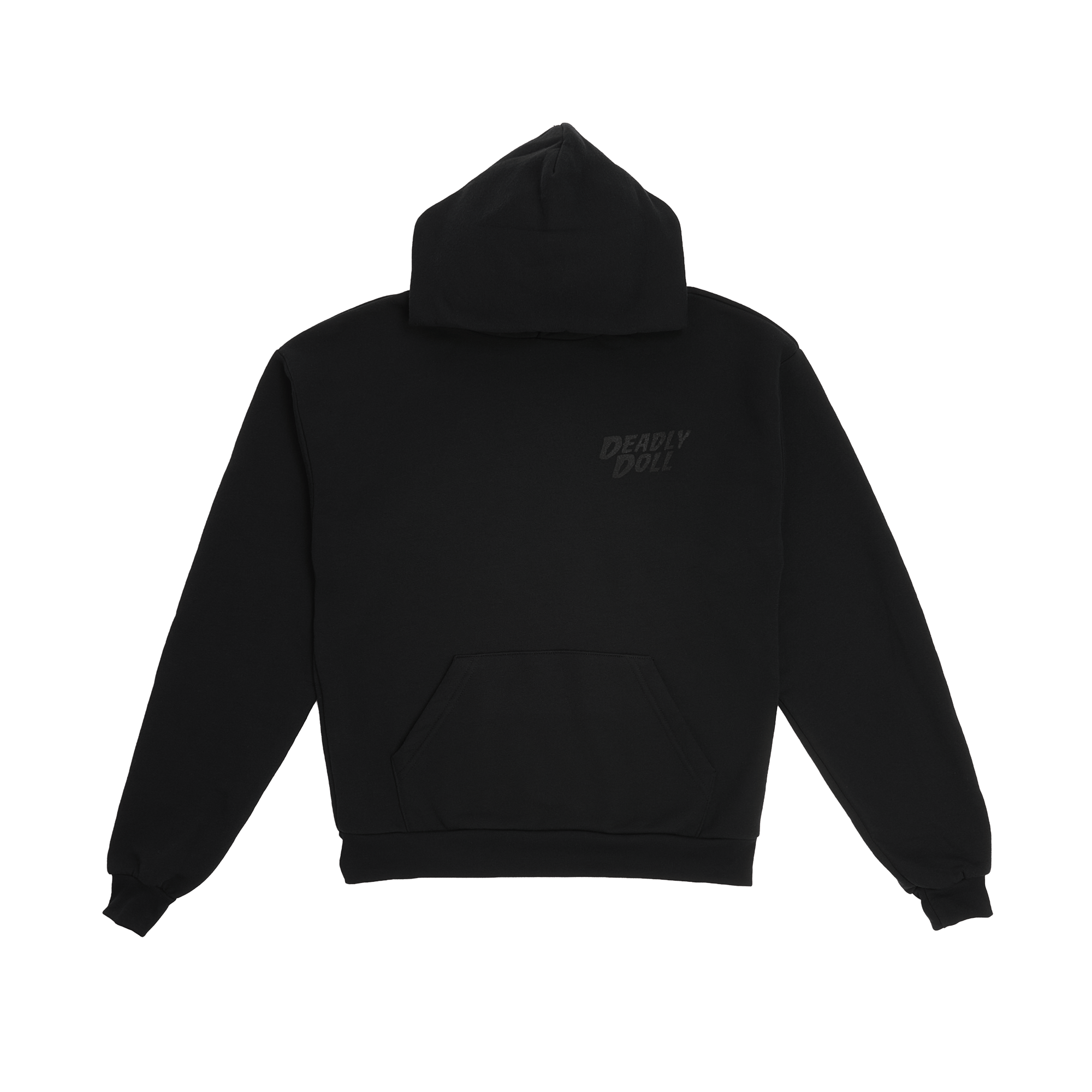 black on black hoodie
