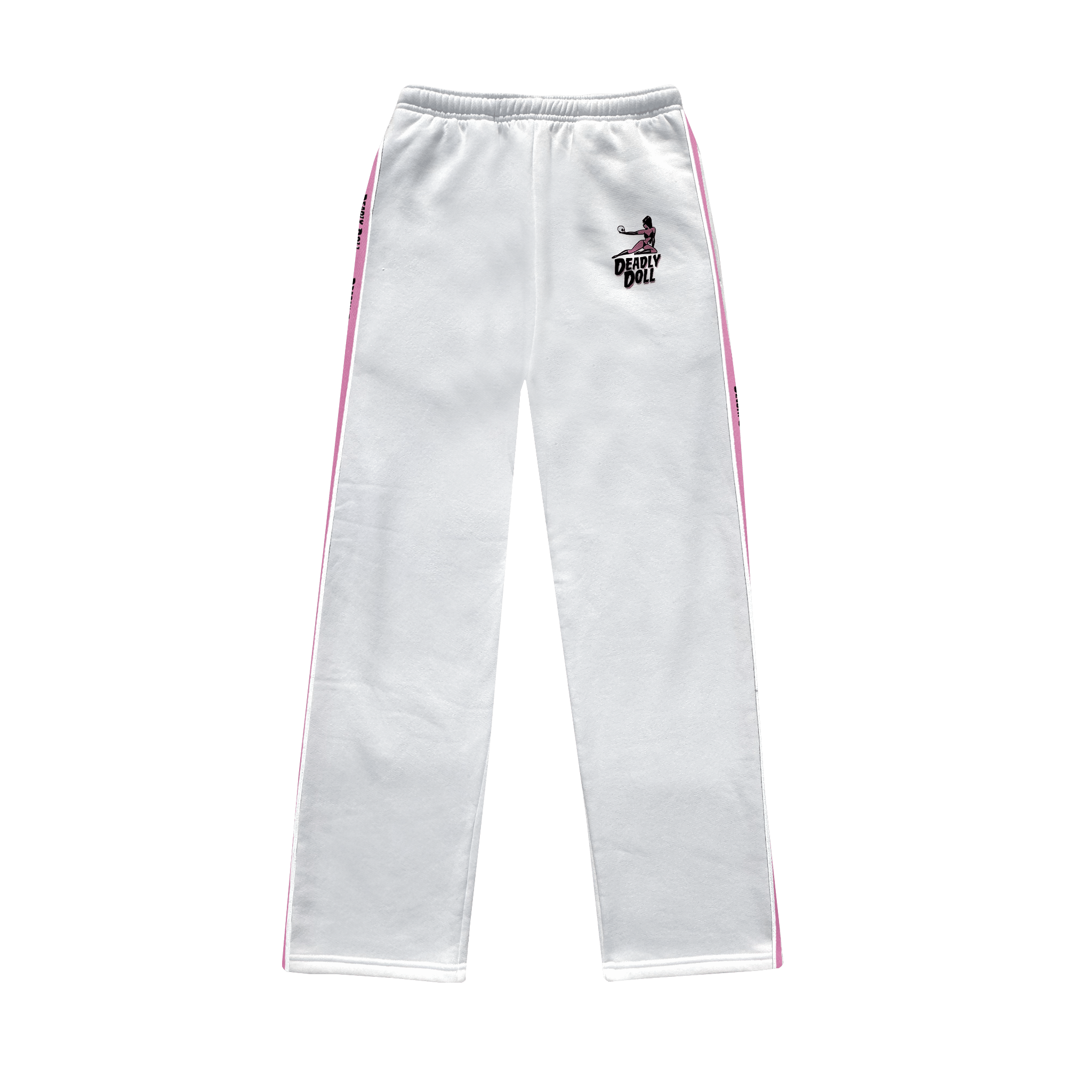 white bubble stripe pants
