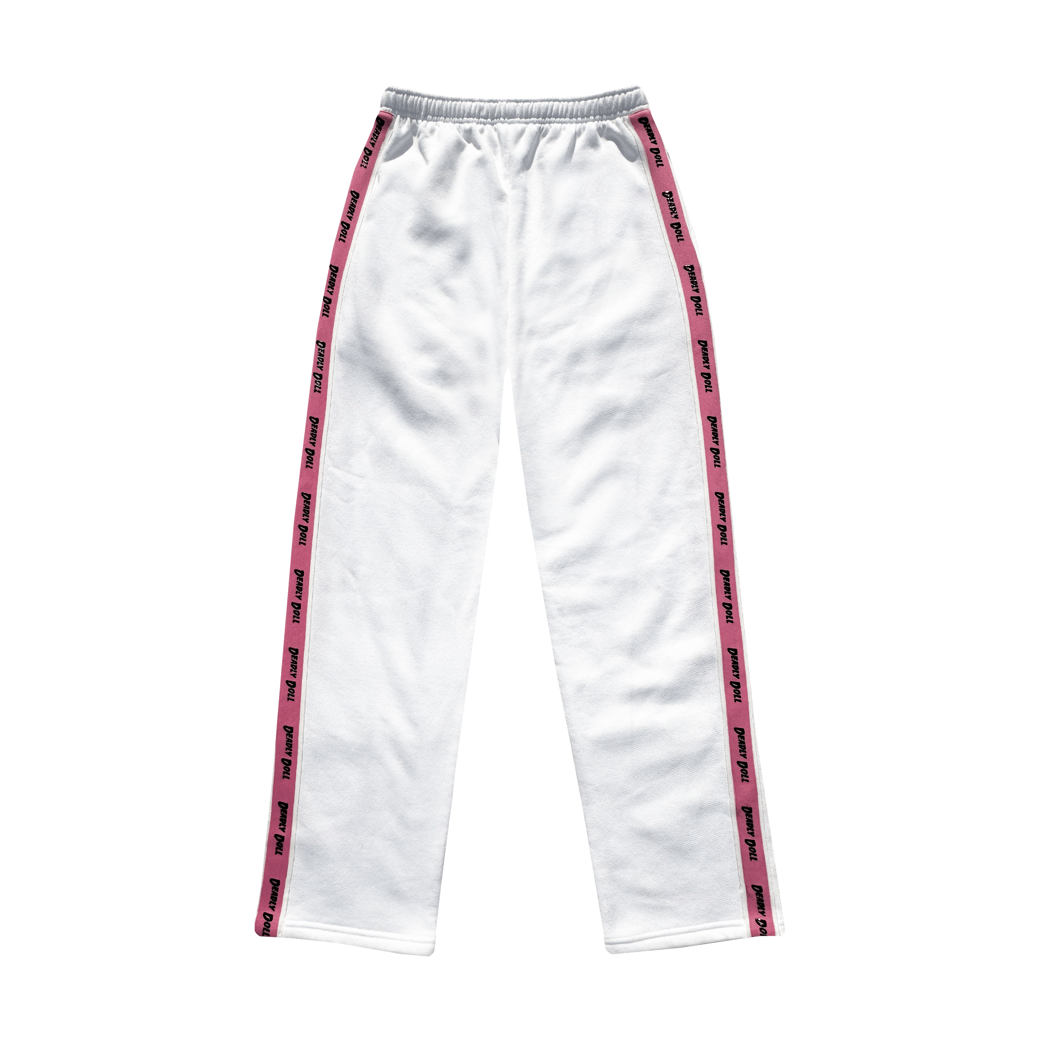 white bubble stripe pants