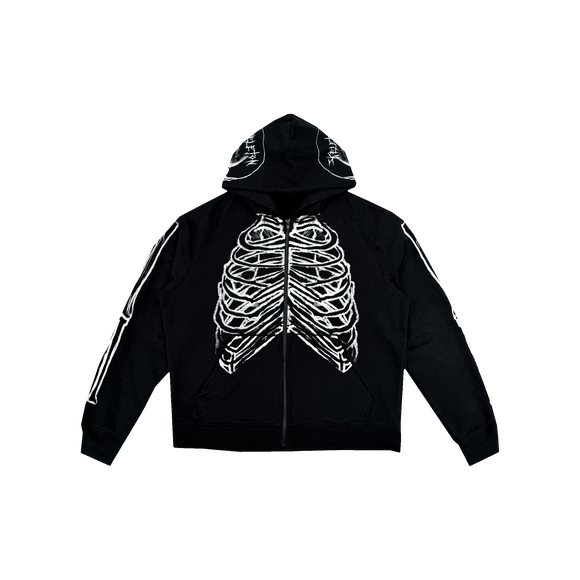 skele bones zip up
