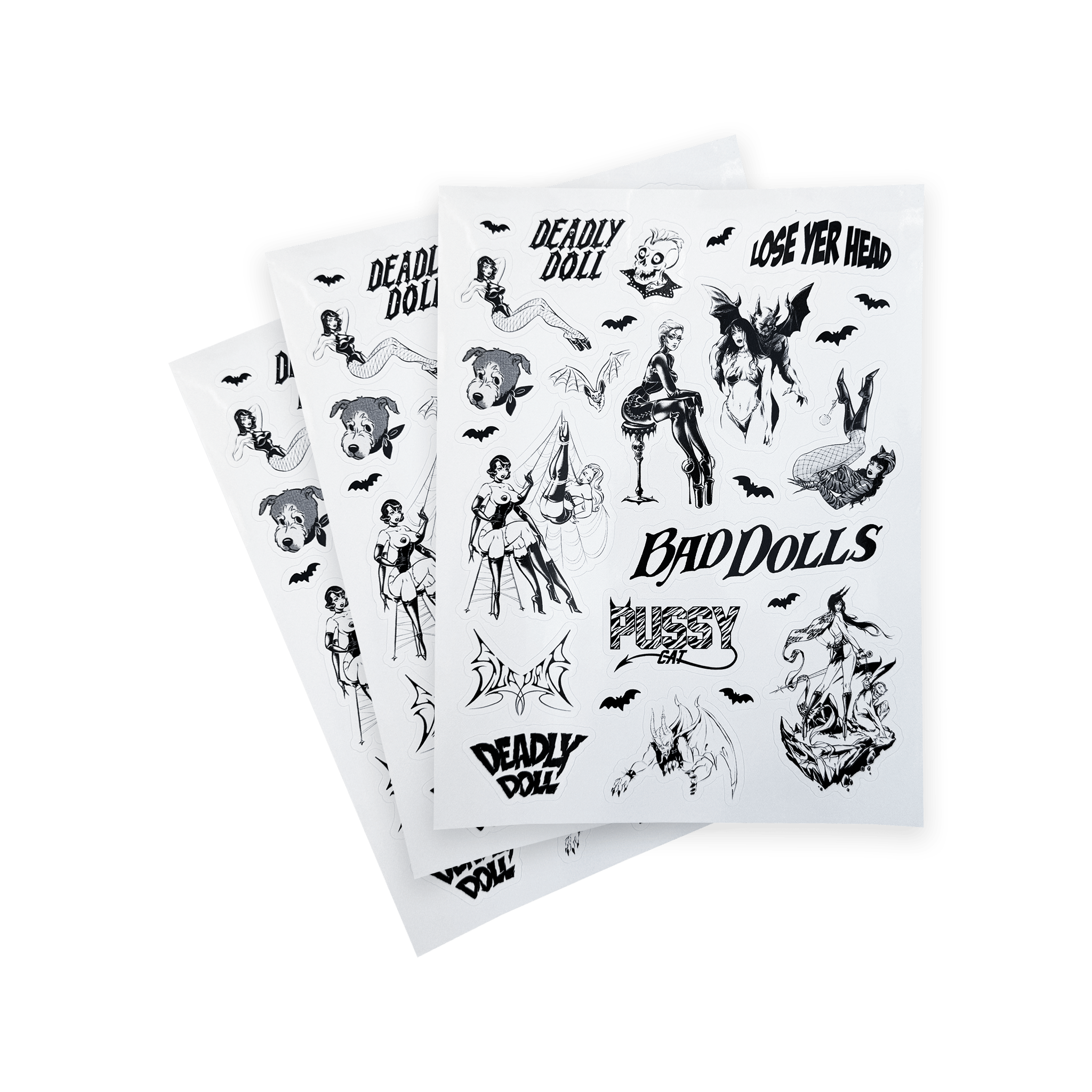 bad dolls sticker sheet