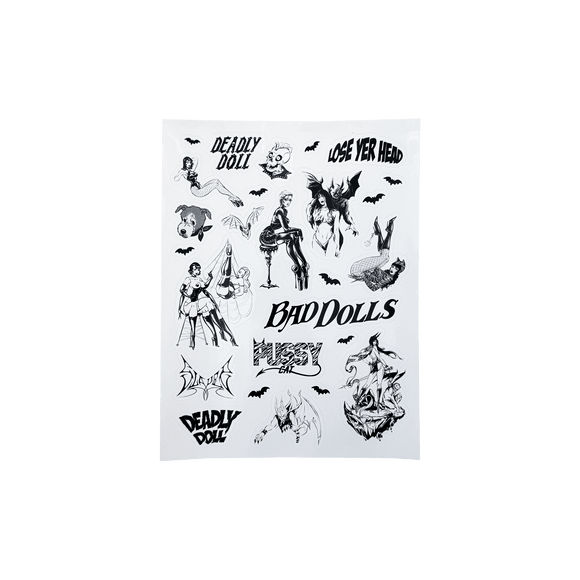 bad dolls sticker sheet