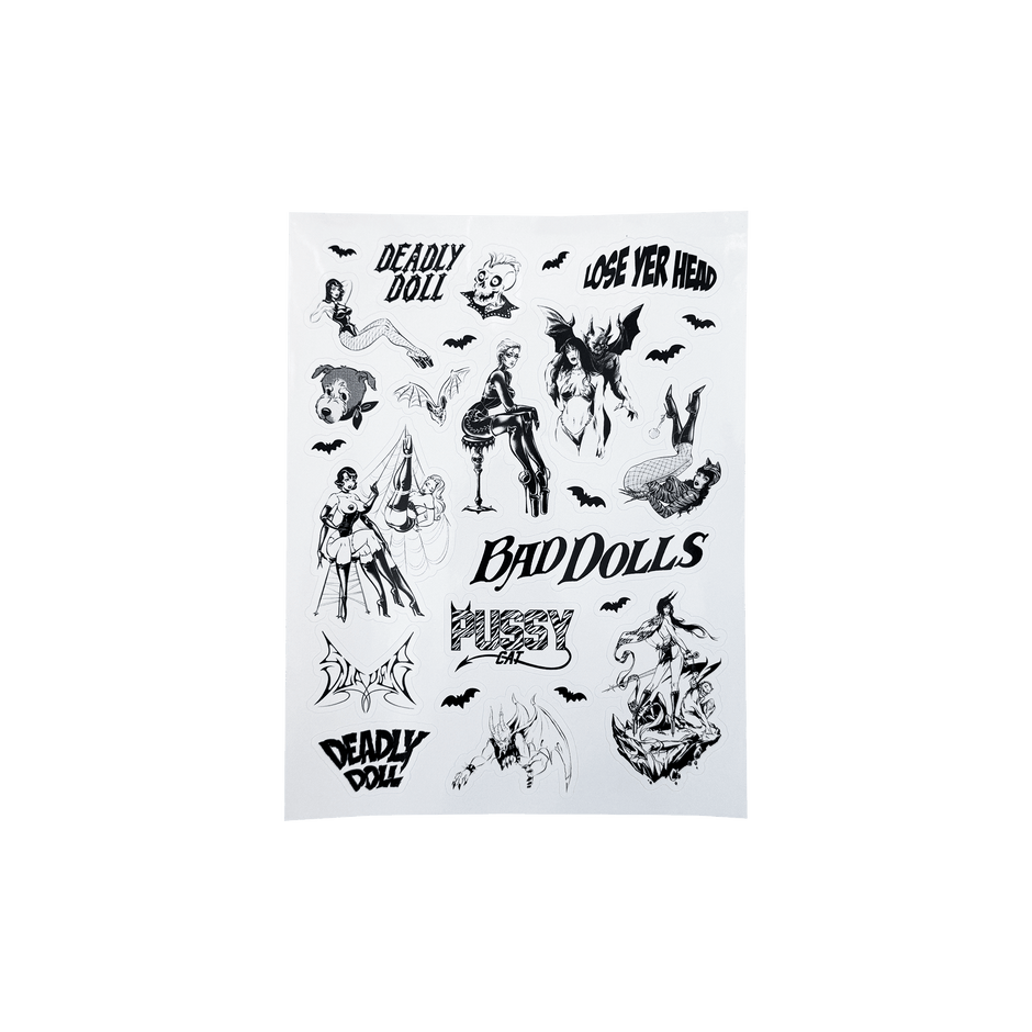 bad dolls sticker sheet