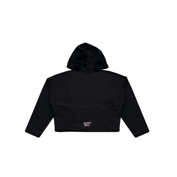 garg velour cropped zip up