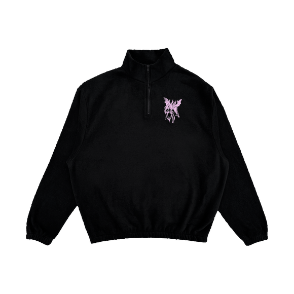 rosa Garg Mädchen Fleece Reißverschluss