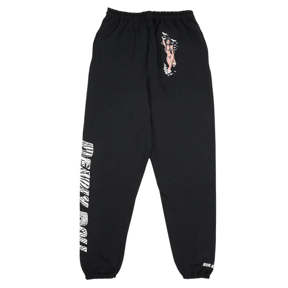 pantalones deportivos de cebra negros