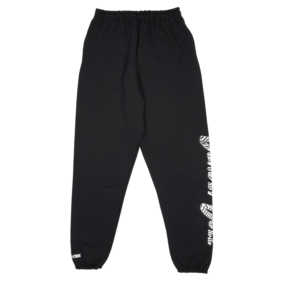 pantalones deportivos de cebra negros