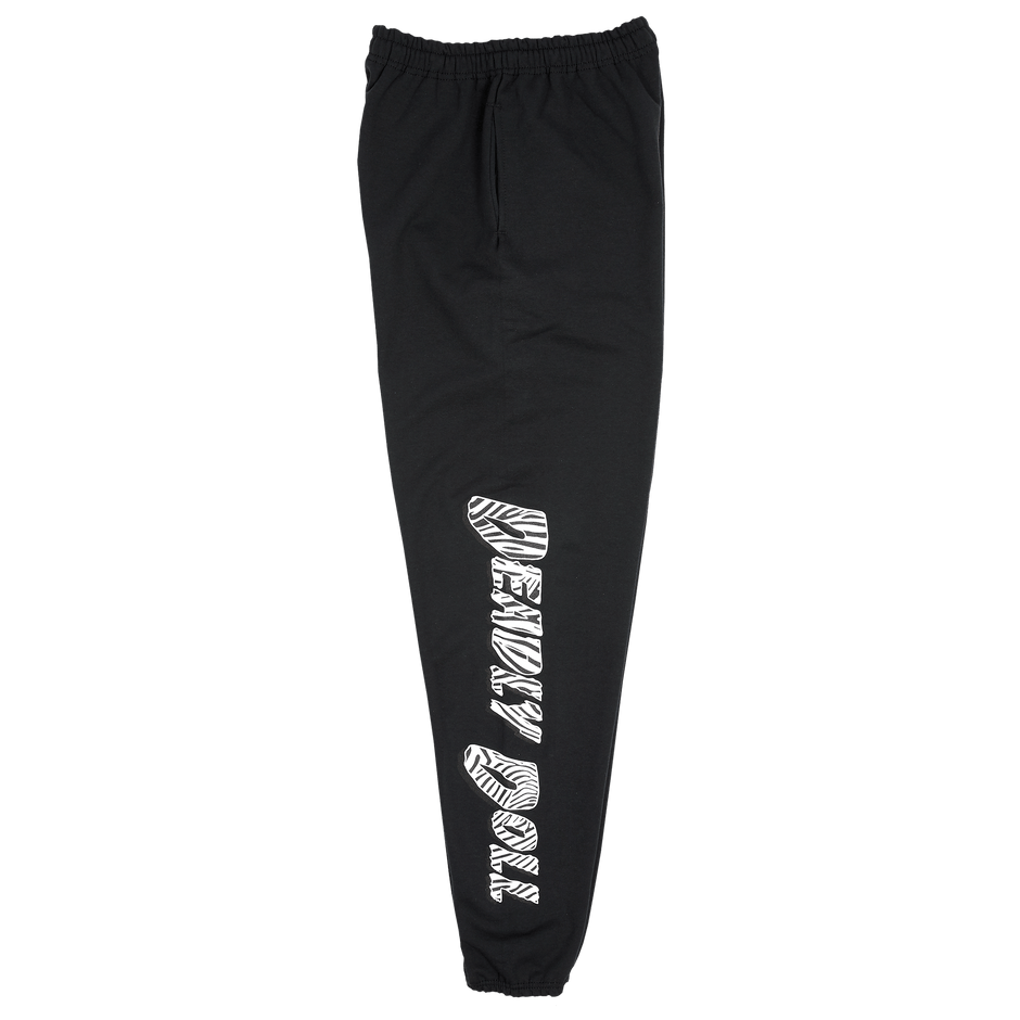 pantalones deportivos de cebra negros