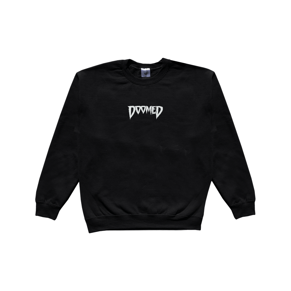 black DOOMED crewneck