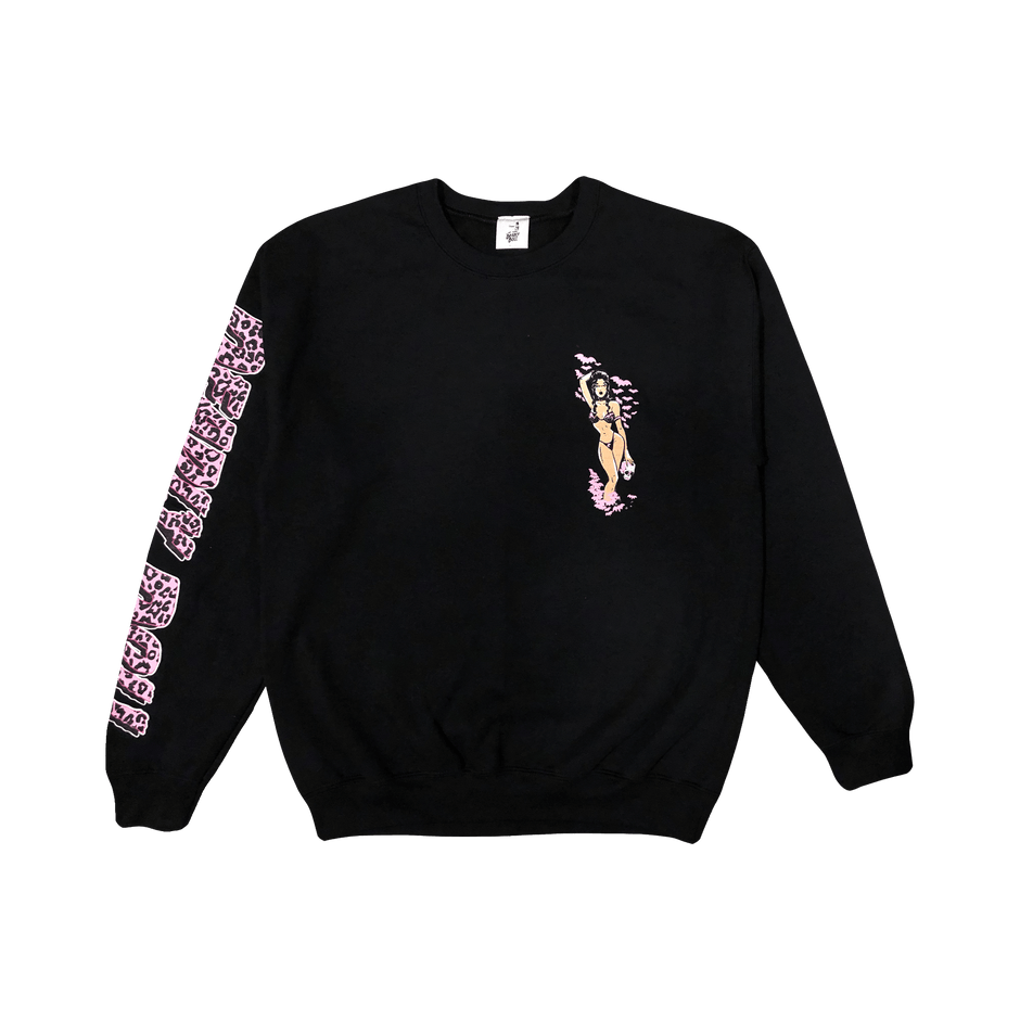 pink cheetah crewneck