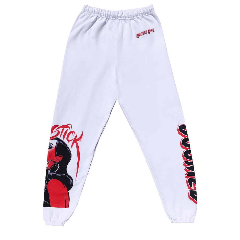 lipstick sweatpants