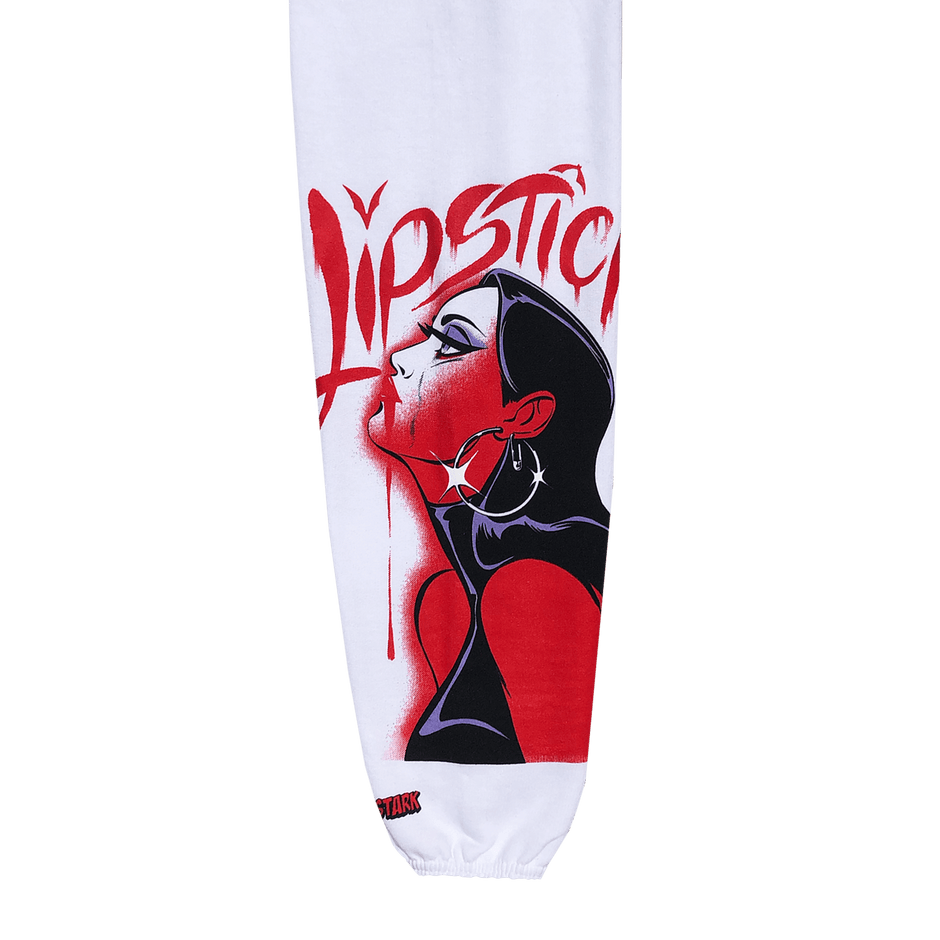 lipstick sweatpants