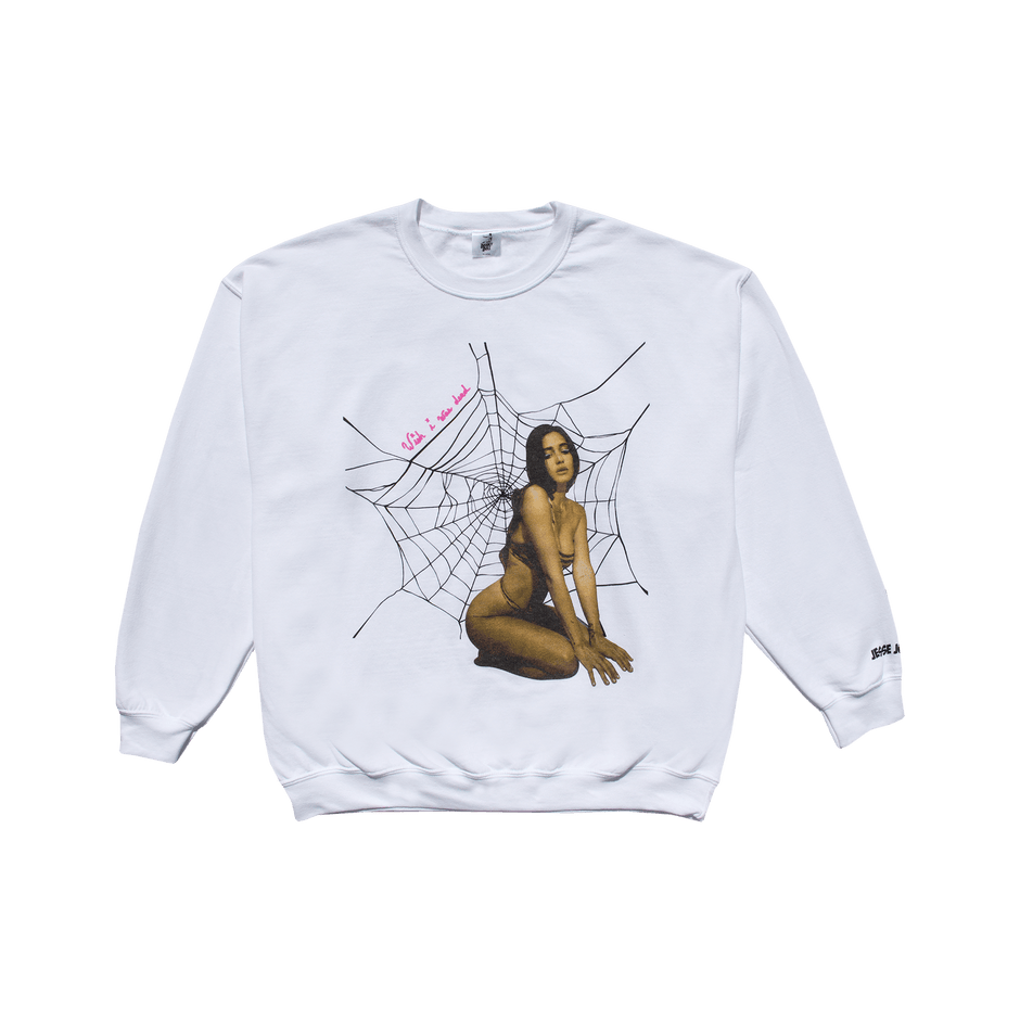 white jj spider crewneck
